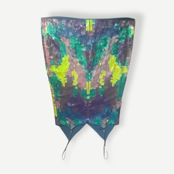 Fleur Du Mal Pastel Sequin Mini Dress XS 0 - Picture 6 of 6